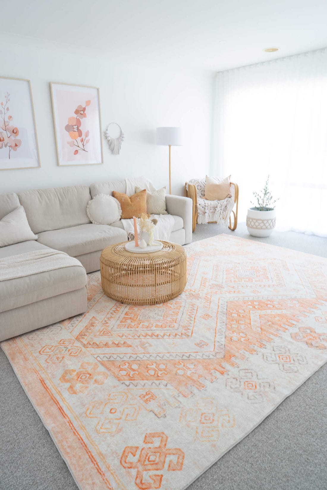 dayanna orange and cream tribal washable rug dayanna orange and cream tribal washable rug