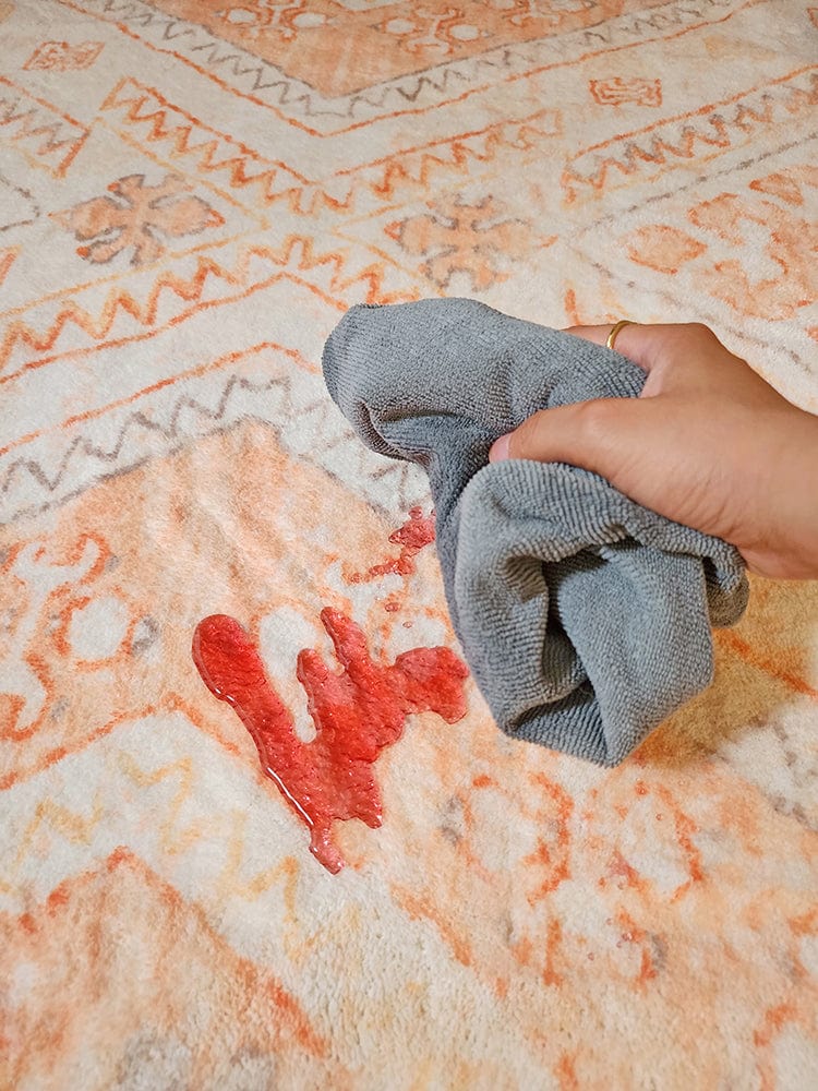 dayanna orange and cream tribal washable rug dayanna orange and cream tribal washable rug
