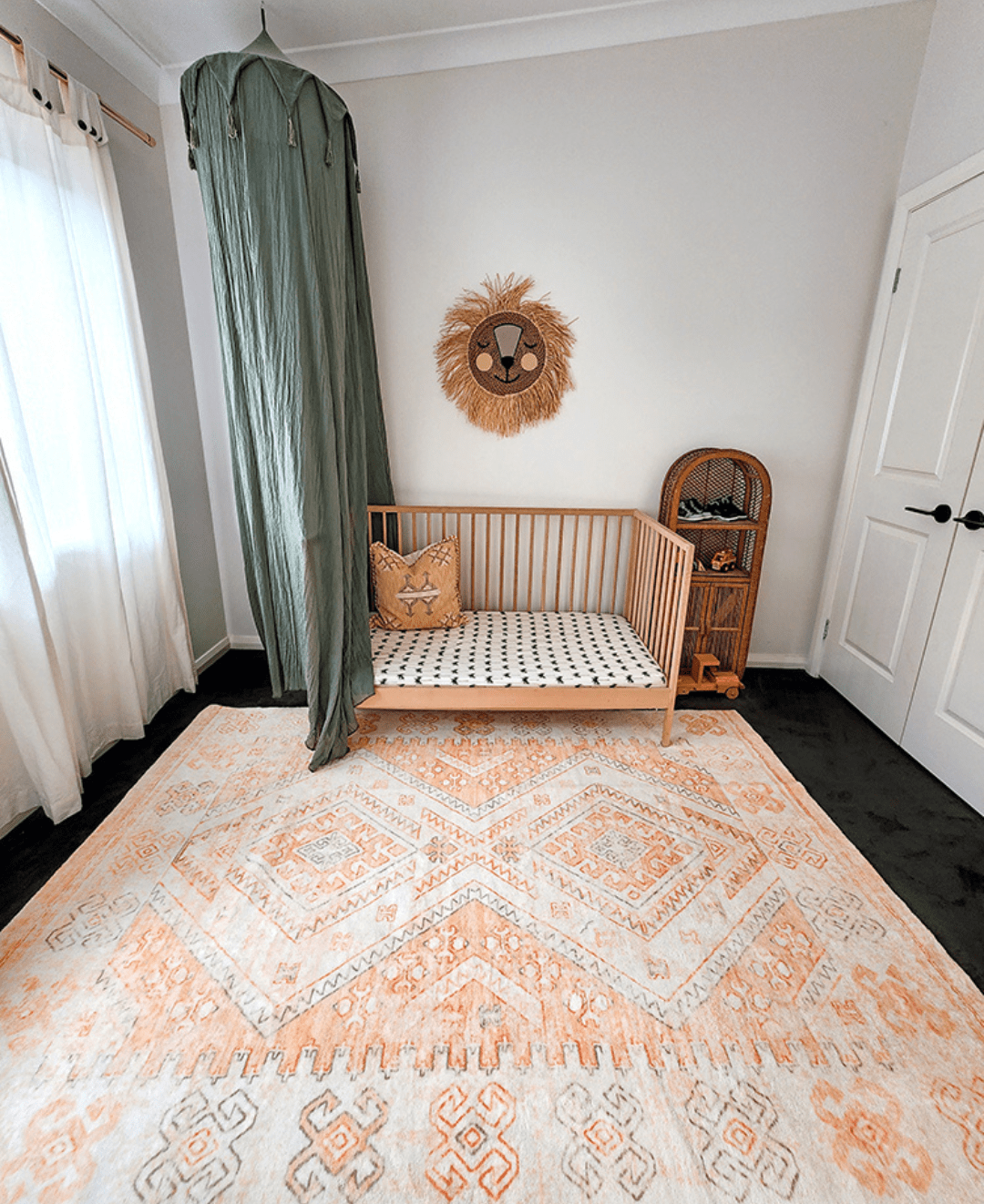 dayanna orange and cream tribal washable rug dayanna orange and cream tribal washable rug