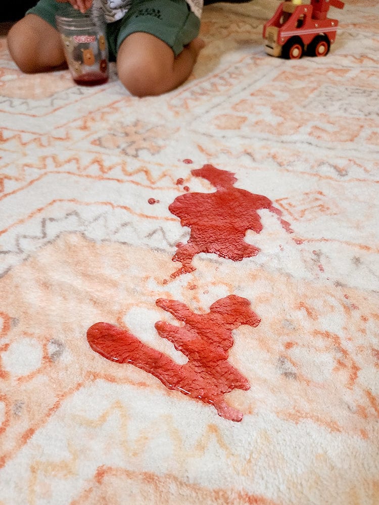 dayanna orange and cream tribal washable rug dayanna orange and cream tribal washable rug