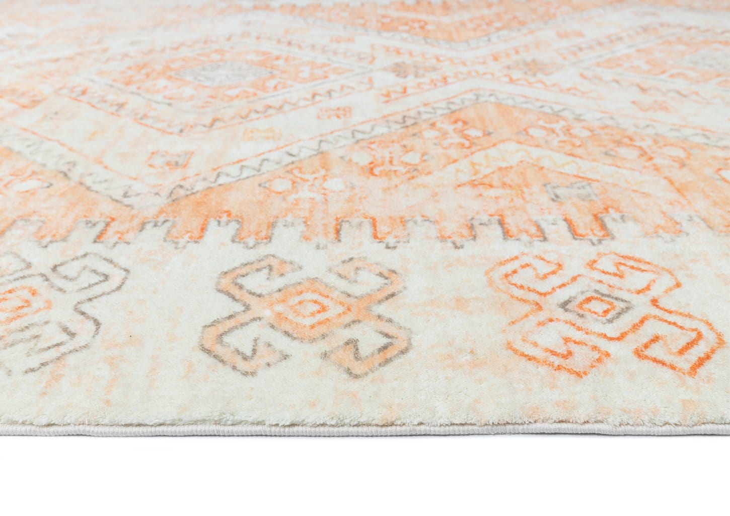 dayanna orange and cream tribal washable rug dayanna orange and cream tribal washable rug