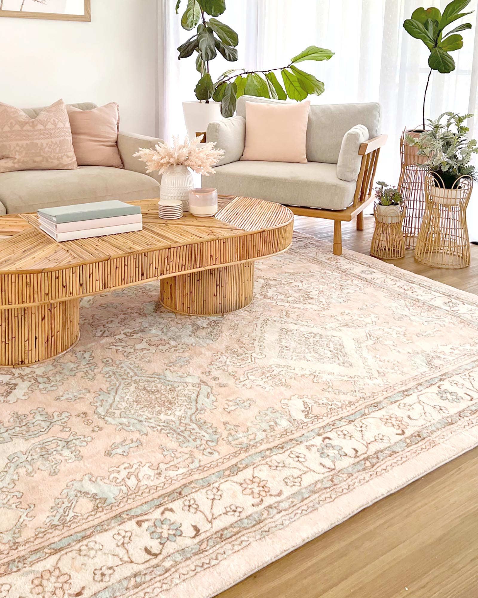edwina peach and blue distressed washable rug edwina peach and blue distressed washable rug