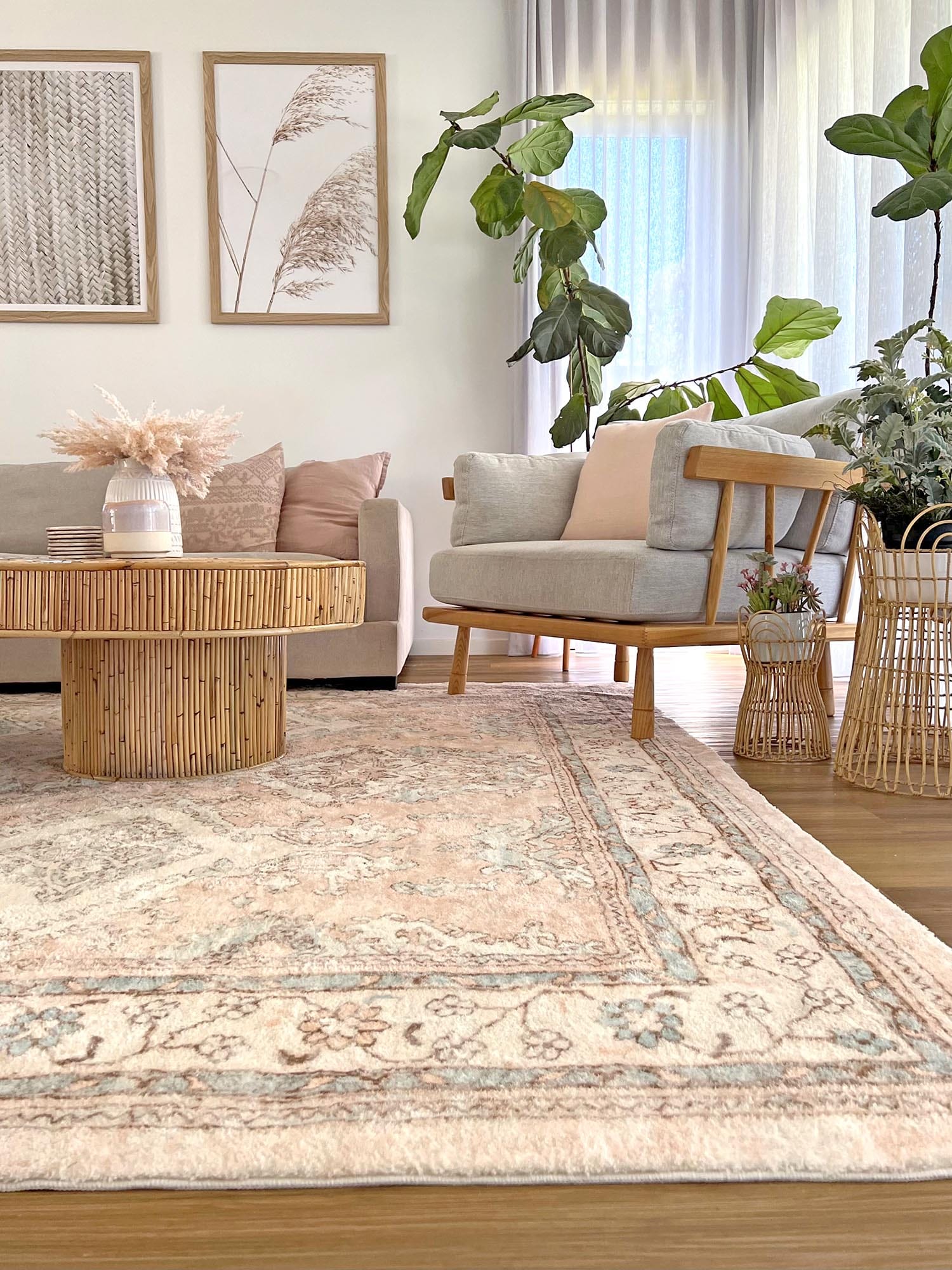 edwina peach and blue distressed washable rug edwina peach and blue distressed washable rug