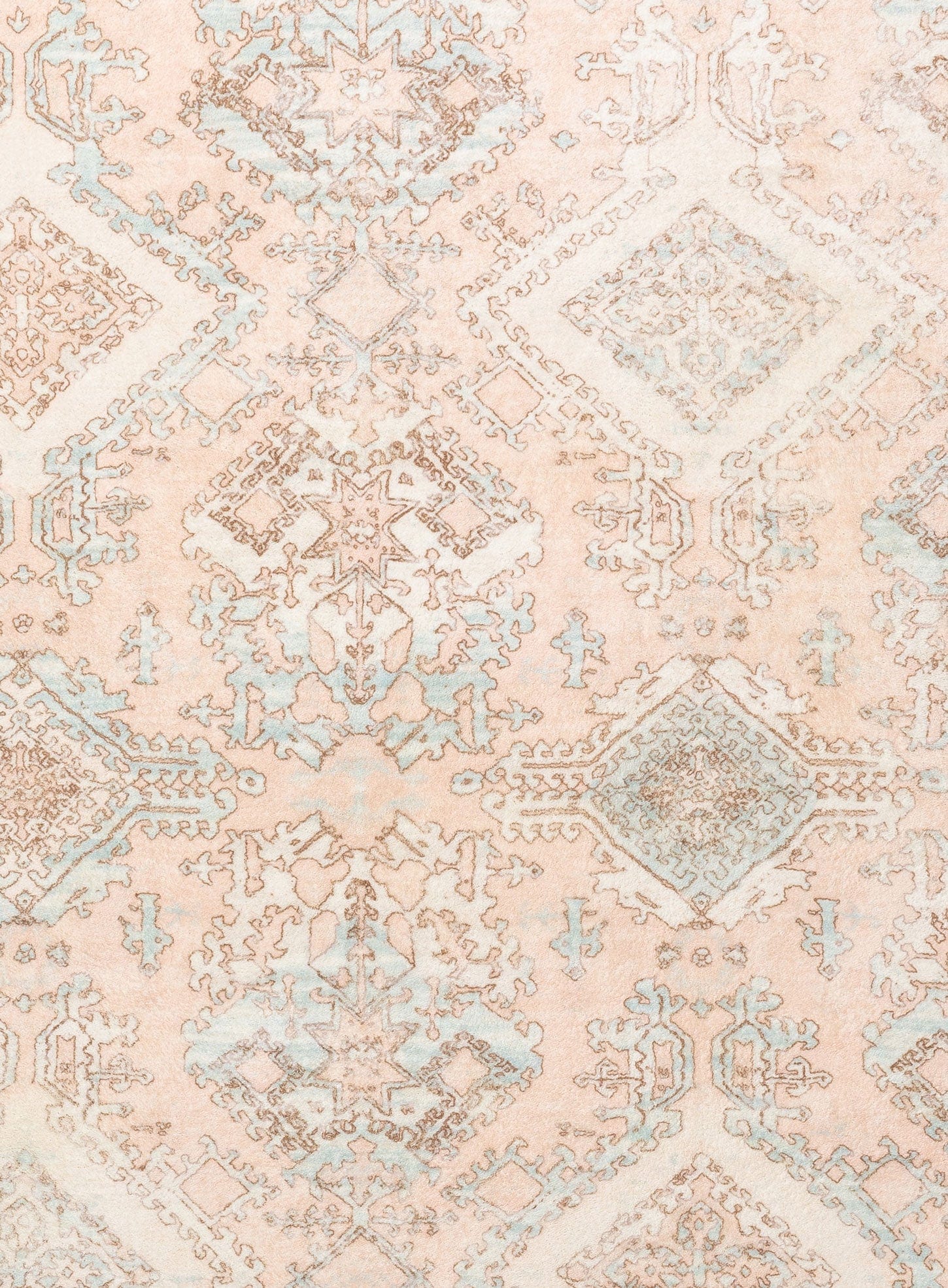 edwina peach and blue distressed washable rug edwina peach and blue distressed washable rug