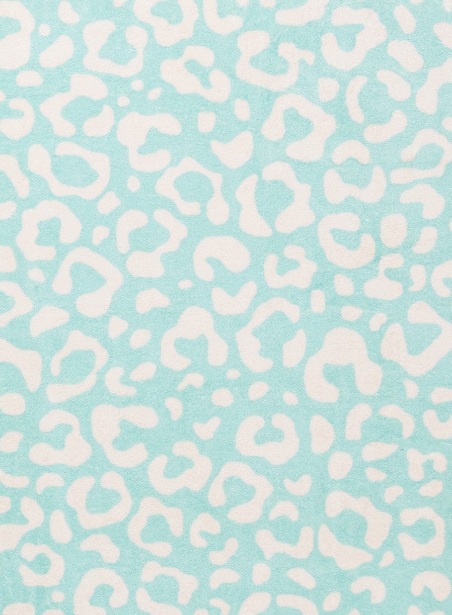 esmeralda pink and mint green leopard print washable rug*no returns unless faulty esmeralda pink and mint green leopard print washable rug*no returns unless faulty
