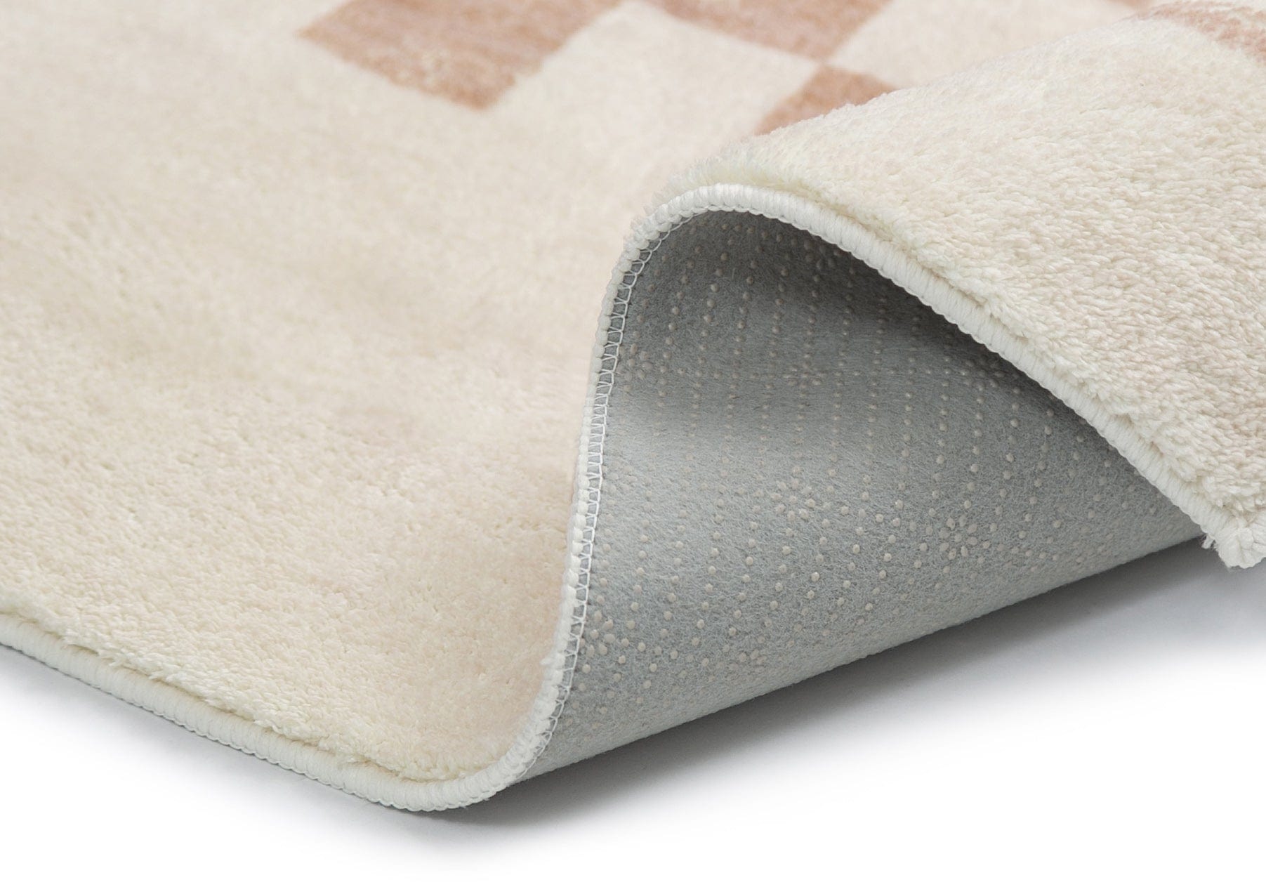 jazine cream and brown chequered washable rug jazine cream and brown chequered washable rug
