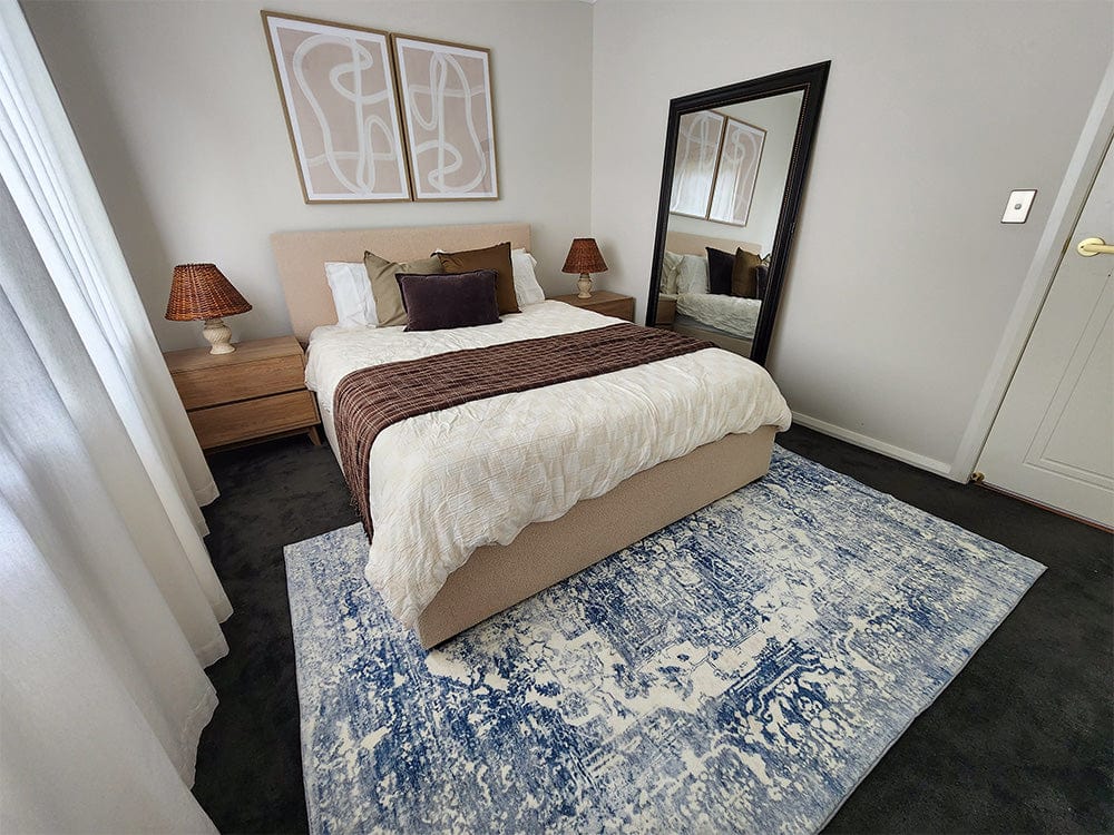 suri blue and grey distressed washable rug suri blue and grey distressed washable rug