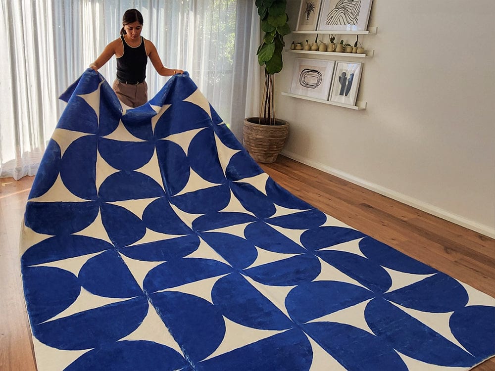 tosa blue and ivory geometric washable rug tosa blue and ivory geometric washable rug