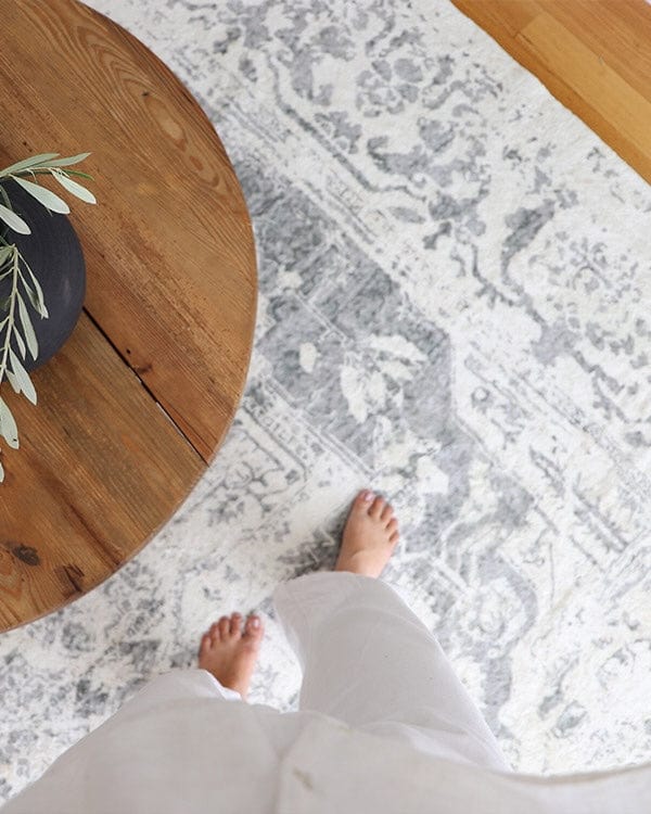 yelina cream and grey distressed washable rug yelina cream and grey distressed washable rug