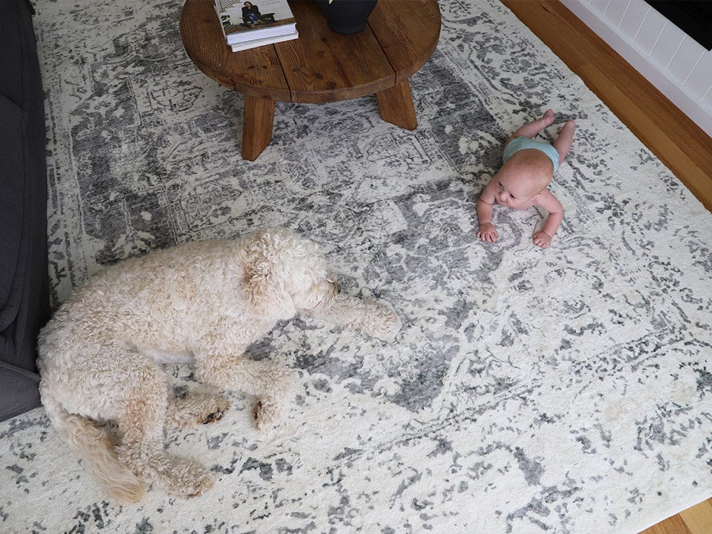 yelina cream and grey distressed washable rug yelina cream and grey distressed washable rug
