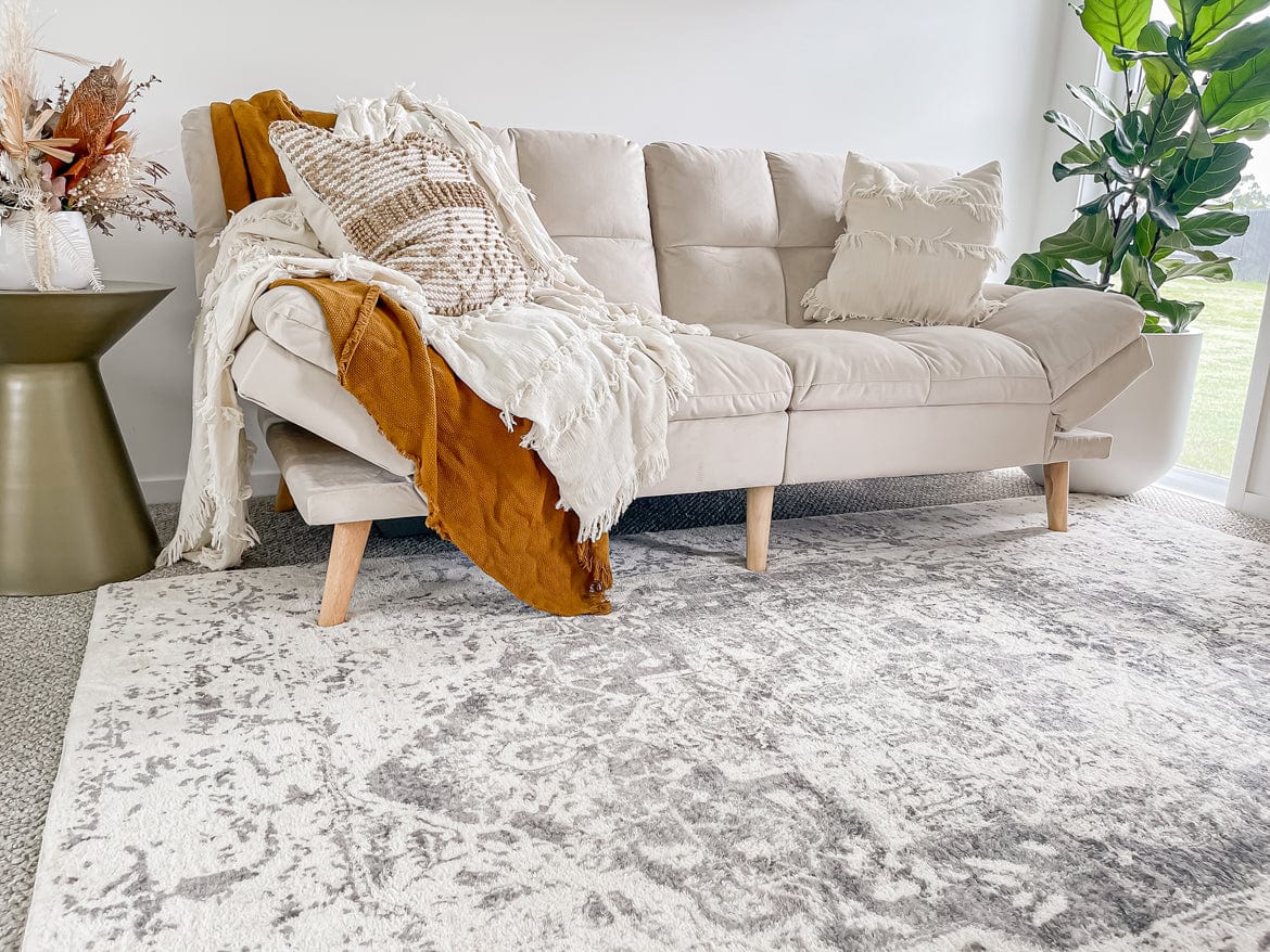 yelina cream and grey distressed washable rug yelina cream and grey distressed washable rug